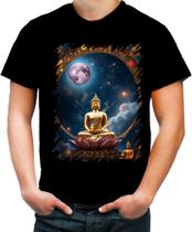 Camiseta Colorida Buda Universo Lótus Imortalidade 7 Camiseta Colorida Buda Universo Lótus Imortalidade 7
