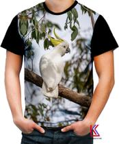 Camiseta Colorida Cacatua Crista de Enxofre Pássaro 1