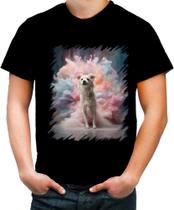 Camiseta Colorida Cachorro Explosão de Cores Hipnotizante 1