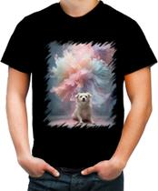 Camiseta Colorida Cachorro Explosão de Cores Hipnotizante 2