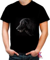 Camiseta Colorida Cachorro Lind Flat-coated Retriever Dog 1 Camiseta Colorida Cachorro Lind Flat-coated Retriever Dog 1