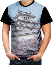 Camiseta Colorida Castelo Japonês Samurai Ninja Japan 2