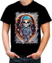 Camiseta Colorida Caveira Infantil Estilosa Unif 12 Camiseta Colorida Caveira Infantil Estilosa Unif 12