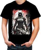 Camiseta Colorida Ciborgue Ninja Robô Espreita 12 Camiseta Colorida Ciborgue Ninja Robô Espreita 12