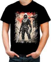 Camiseta Colorida Ciborgue Ninja Robô Espreita 4