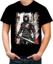 Camiseta Colorida Ciborgue Ninja Robô Espreita 8 Camiseta Colorida Ciborgue Ninja Robô Espreita 8