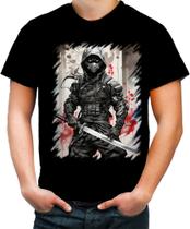 Camiseta Colorida Ciborgue Ninja Robô Espreita 9 Camiseta Colorida Ciborgue Ninja Robô Espreita 9