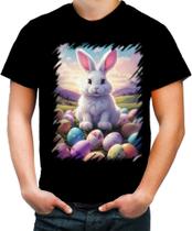 Camiseta Colorida Coelhinho da Páscoa com Ovos de Páscoa 2