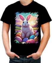 Camiseta Colorida Coelhinho da Páscoa com Ovos de Páscoa 6