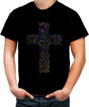 Camiseta Colorida Cruz Jesus Cristo Cristão Gospel 4k 2