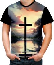 Camiseta Colorida Cruz Jesus Deus Gospel Igreja 4k 2