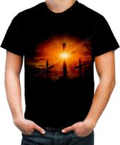 Camiseta Colorida Cruz Jesus Deus Gospel Igreja 4k 3
