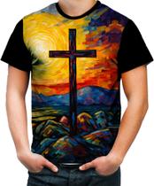 Camiseta Colorida Cruz Jesus Deus Gospel Igreja 4k 5