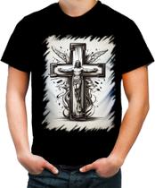 Camiseta Colorida da Cruz de Jesus Igreja Fé 20