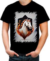 Camiseta Colorida de Cavalo Flamejante Fire Horse 4