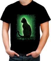 Camiseta Colorida de Gato Oráculo Hacker Binário Mat 2 Camiseta Colorida de Gato Oráculo Hacker Binário Mat 2