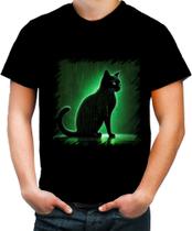 Camiseta Colorida de Gato Oráculo Hacker Binário Mat 4 Camiseta Colorida de Gato Oráculo Hacker Binário Mat 4