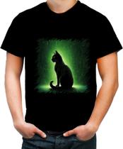 Camiseta Colorida de Gato Oráculo Hacker Binário Mat 5 Camiseta Colorida de Gato Oráculo Hacker Binário Mat 5