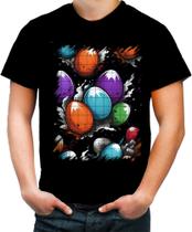 Camiseta Colorida de Ovos de Páscoa Artísticos 11 - Kasubeck Store