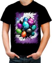 Camiseta Colorida de Ovos de Páscoa Artísticos 16 - Kasubeck Store