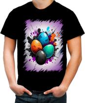 Camiseta Colorida de Ovos de Páscoa Artísticos 2 - Kasubeck Store