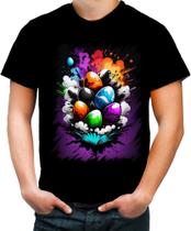 Camiseta Colorida de Ovos de Páscoa Artísticos 4