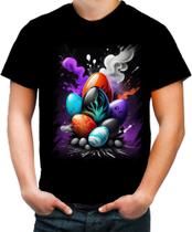 Camiseta Colorida de Ovos de Páscoa Artísticos 8