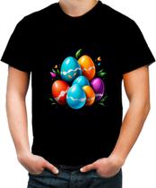Camiseta Colorida de Ovos de Páscoa Minimalistas 17