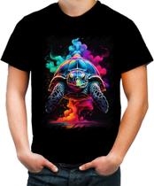 Camiseta Colorida de Tartaruga Marinha Neon Style 2