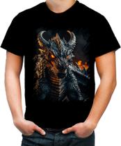 Camiseta Colorida Dragão Dragon Chamas Infernal Fogo 3 Camiseta Colorida Dragão Dragon Chamas Infernal Fogo 3