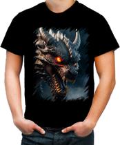 Camiseta Colorida Dragão Dragon Chamas Infernal Fogo 6 Camiseta Colorida Dragão Dragon Chamas Infernal Fogo 6