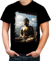 Camiseta Colorida Estátua de Buda Iluminado Religião 11 - Kasubeck Store