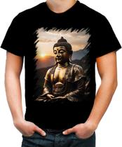 Camiseta Colorida Estátua de Buda Iluminado Religião 13 - Kasubeck Store