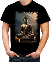Camiseta Colorida Estátua de Buda Iluminado Religião 14 Camiseta Colorida Estátua de Buda Iluminado Religião 14