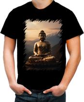 Camiseta Colorida Estátua de Buda Iluminado Religião 17