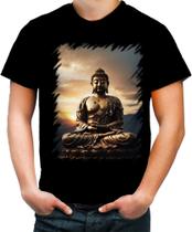 Camiseta Colorida Estátua de Buda Iluminado Religião 18 Camiseta Colorida Estátua de Buda Iluminado Religião 18