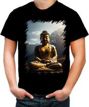 Camiseta Colorida Estátua de Buda Iluminado Religião 2 Camiseta Colorida Estátua de Buda Iluminado Religião 2