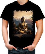 Camiseta Colorida Estátua de Buda Iluminado Religião 21 - Kasubeck Store