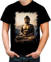 Camiseta Colorida Estátua de Buda Iluminado Religião 23 Camiseta Colorida Estátua de Buda Iluminado Religião 23