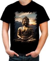 Camiseta Colorida Estátua de Buda Iluminado Religião 24 Camiseta Colorida Estátua de Buda Iluminado Religião 24