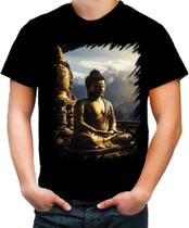 Camiseta Colorida Estátua de Buda Iluminado Religião 4 Camiseta Colorida Estátua de Buda Iluminado Religião 4