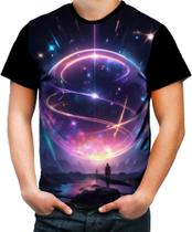 Camiseta Colorida Exploração Espacial Futuro Ciencia 2