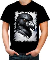 Camiseta Colorida Falcão Negro Visão Determinação 1 Camiseta Colorida Falcão Negro Visão Determinação 1