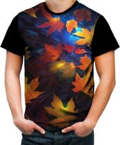 Camiseta Colorida Folhas de Outono Estações do Ano 2