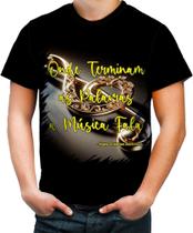 Camiseta Colorida Frases vida sem Música Reflexões 3