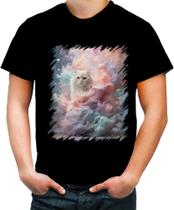 Camiseta Colorida Gato Explosão de Cores Hipnotizante 2 - Kasubeck Store