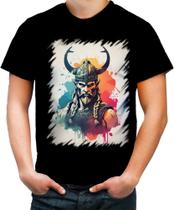 Camiseta Colorida Guerreiro Viking Nórdico Tribo 2