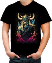 Camiseta Colorida Guerreiro Viking Nórdico Tribo 7