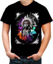 Camiseta Colorida Índio Apache Tribo Americana Oeste 10