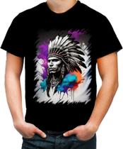 Camiseta Colorida Índio Apache Tribo Americana Oeste 3